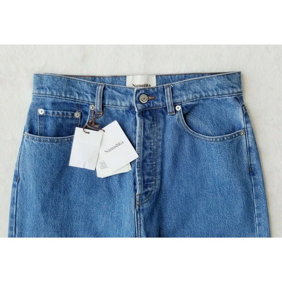 NANUSHKA RUNWAY KEMIA "ORGANIC COTTON" BOYFRIEND DENIM JEANS NWT $375 28 / US-6 - Picture 2 of 12